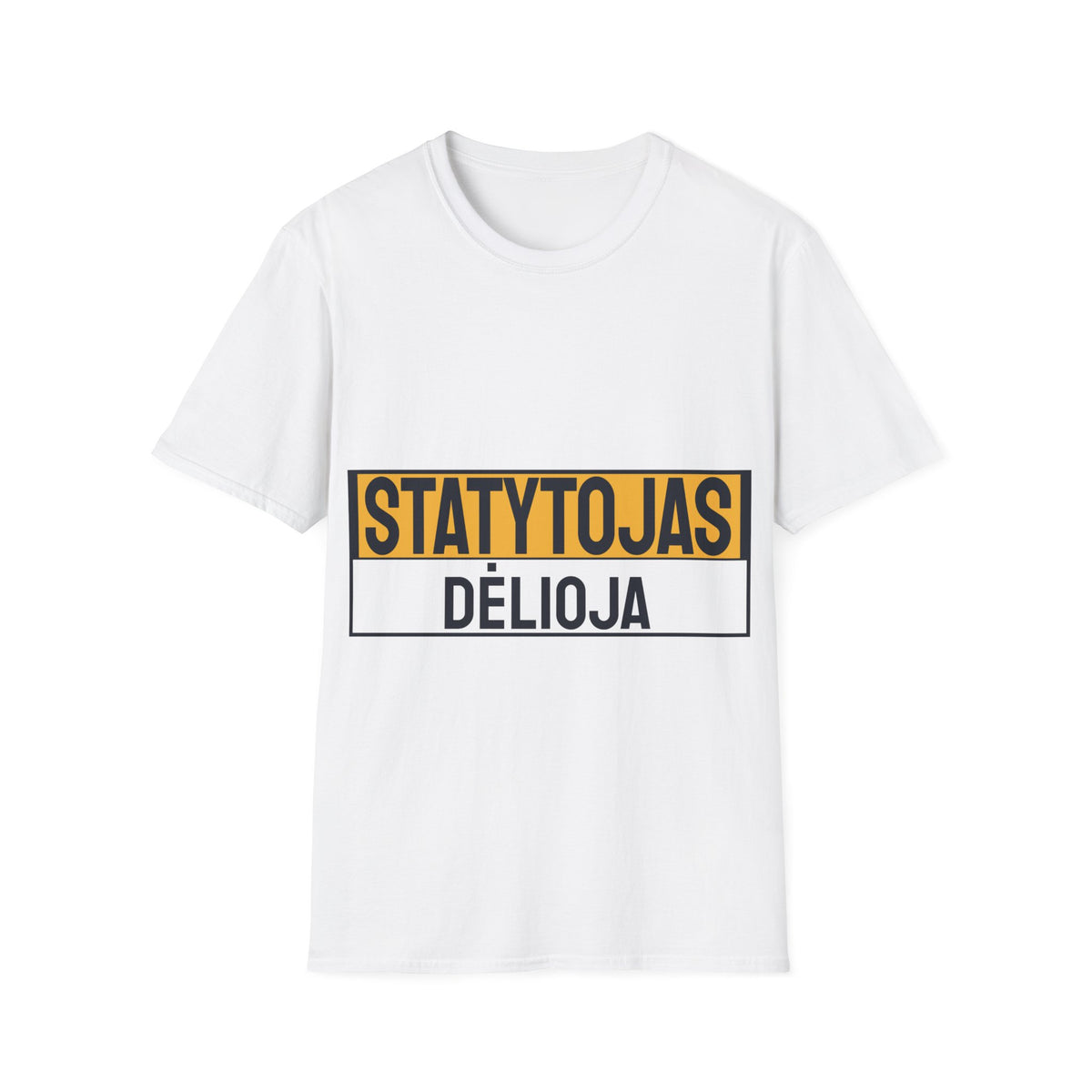 Statytojas dėlioja.