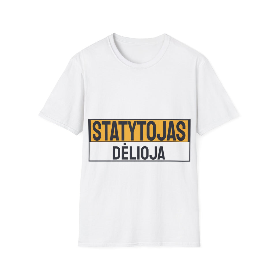 Statytojas dėlioja.