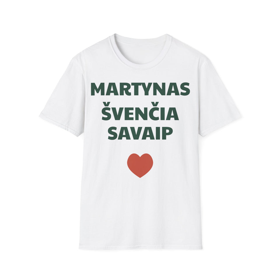 Martynas švenčia savaip — Marškinėliai, spauda priekyje
