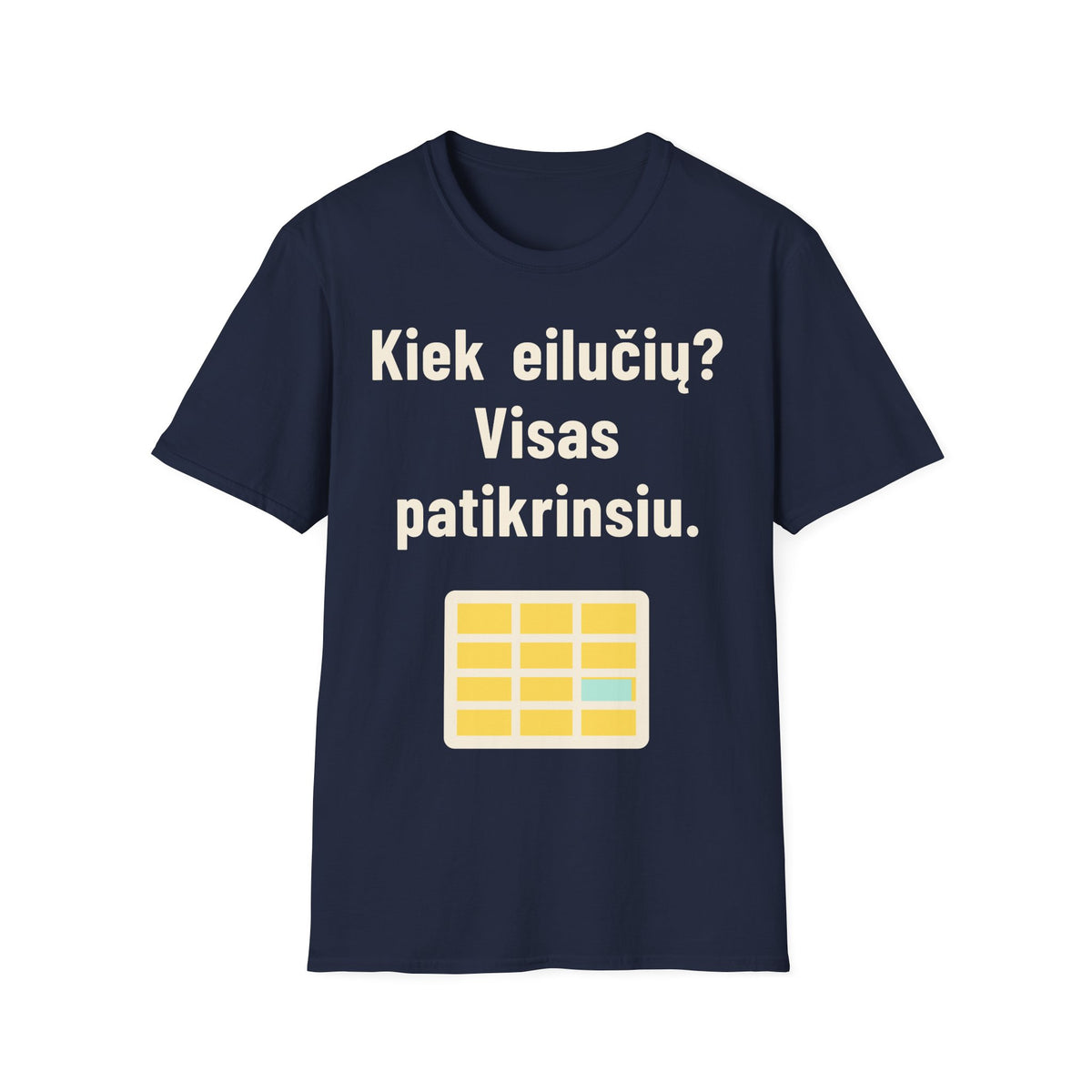 Kiek eilučių? Visas patikrinsiu.