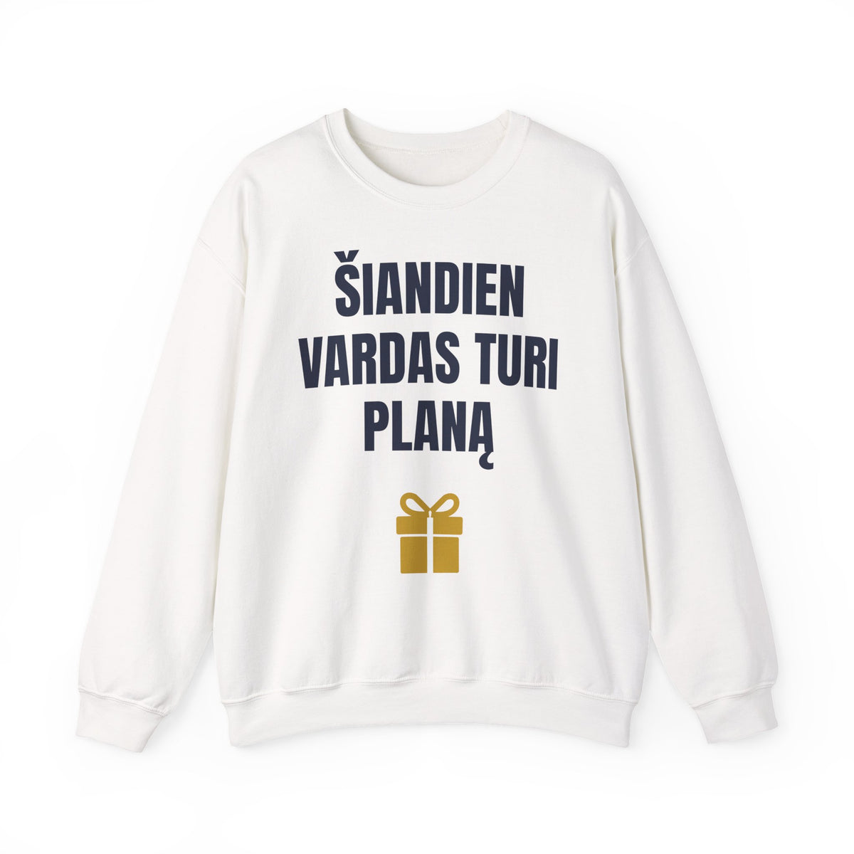 Šiandien vardas turi planą — Džemperis, spauda priekyje