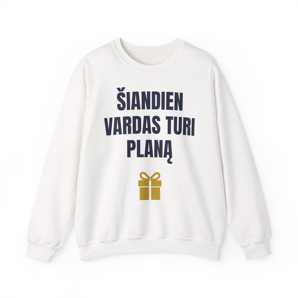 Šiandien vardas turi planą — Džemperis, spauda priekyje