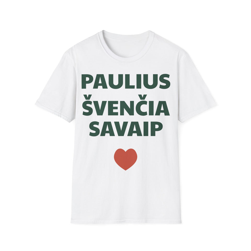 Paulius švenčia savaip — Marškinėliai, spauda priekyje