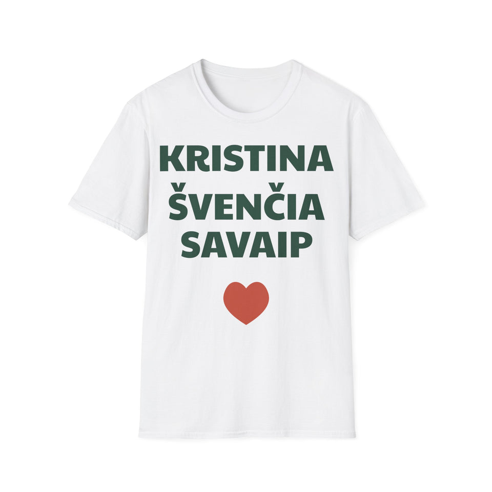 Kristina švenčia savaip — Marškinėliai, spauda priekyje