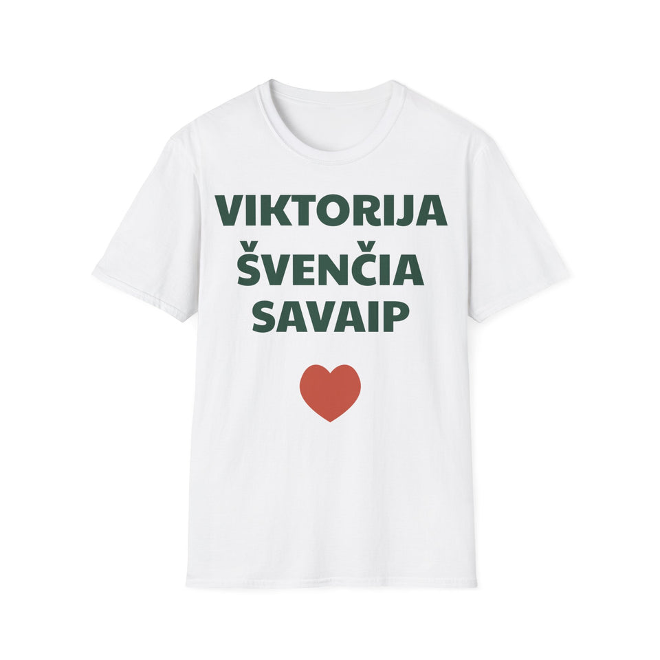 Viktorija švenčia savaip — Marškinėliai, spauda priekyje