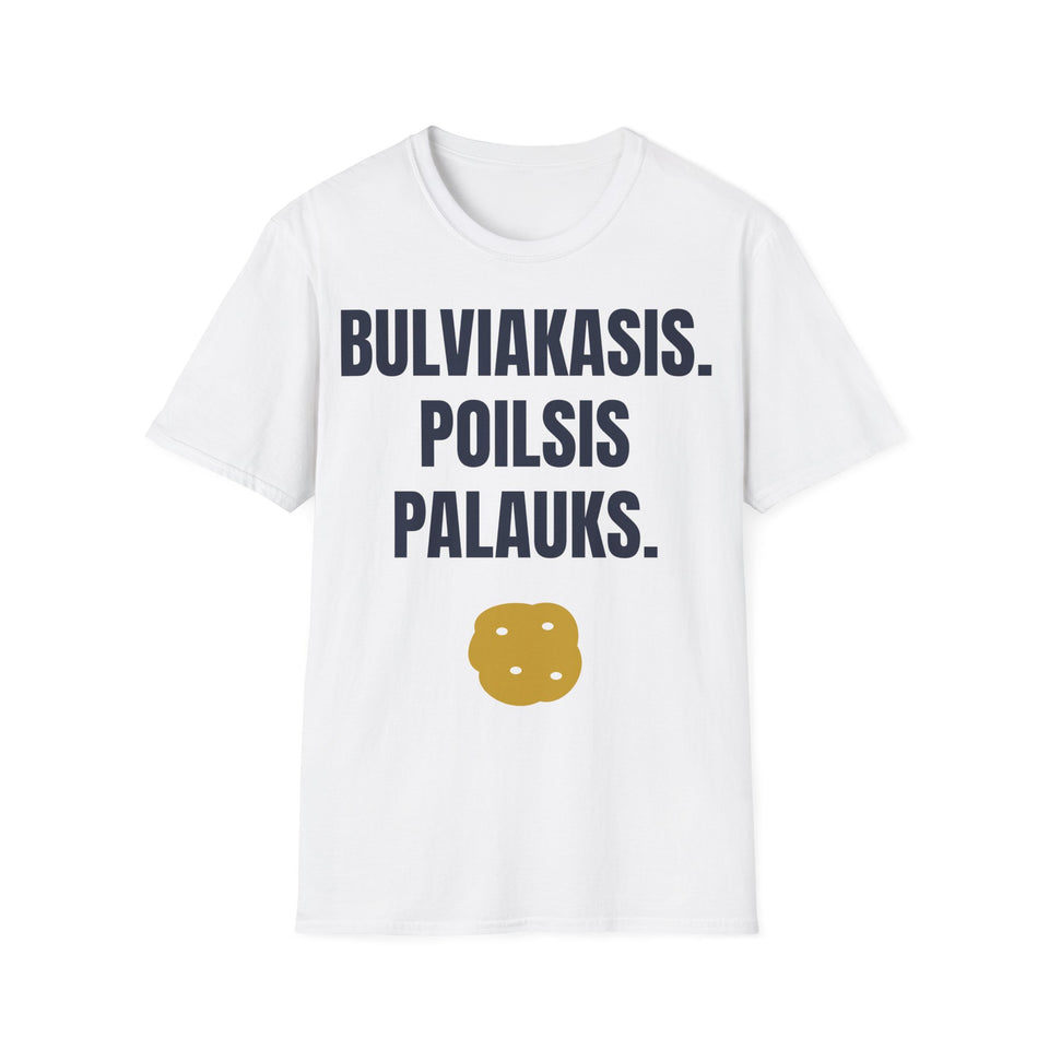 Bulviakasis. Poilsis palauks. — Marškinėliai, spauda priekyje