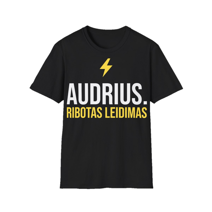 Marškinėliai „Audrius. Ribotas leidimas“ – juoda