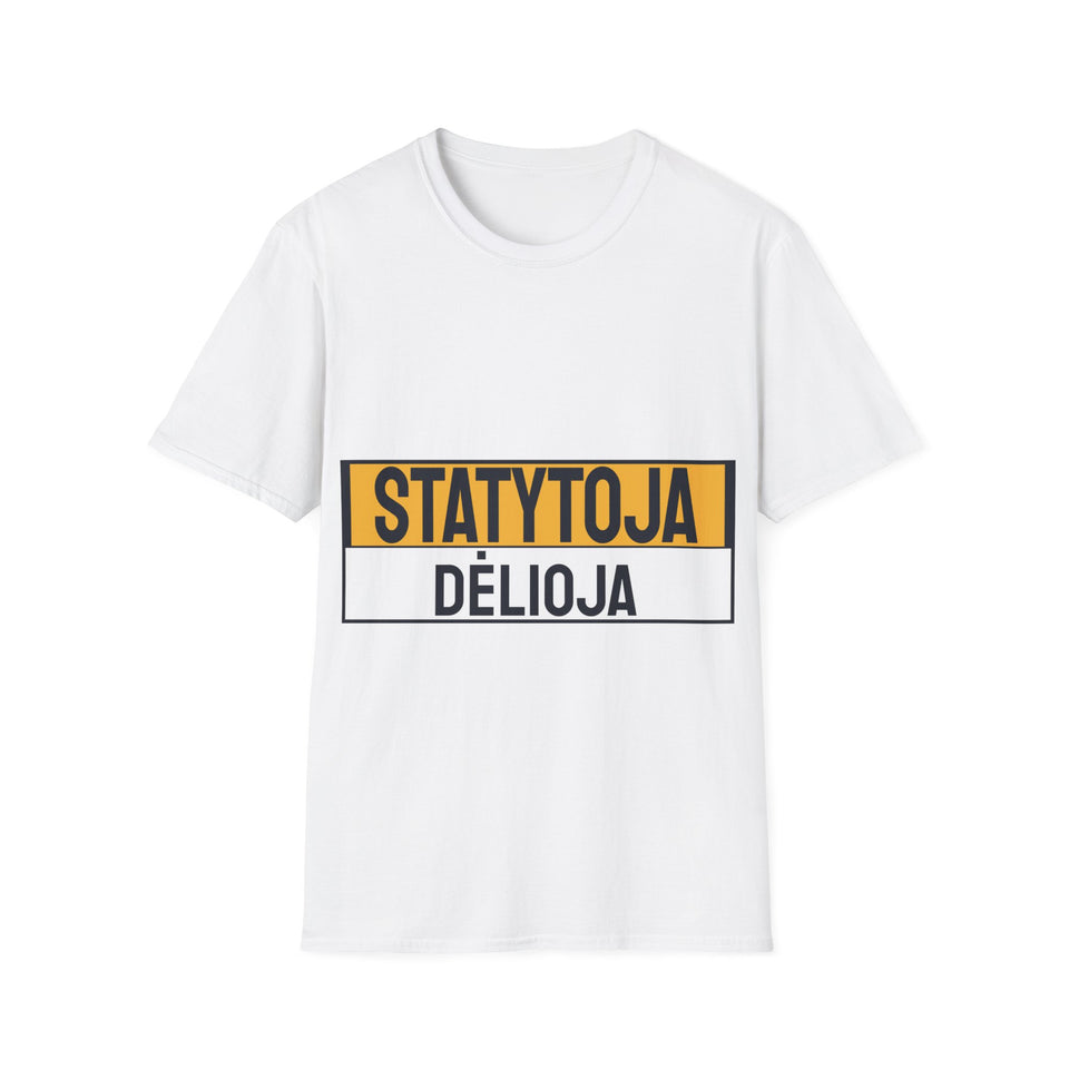 Statytoja dėlioja.