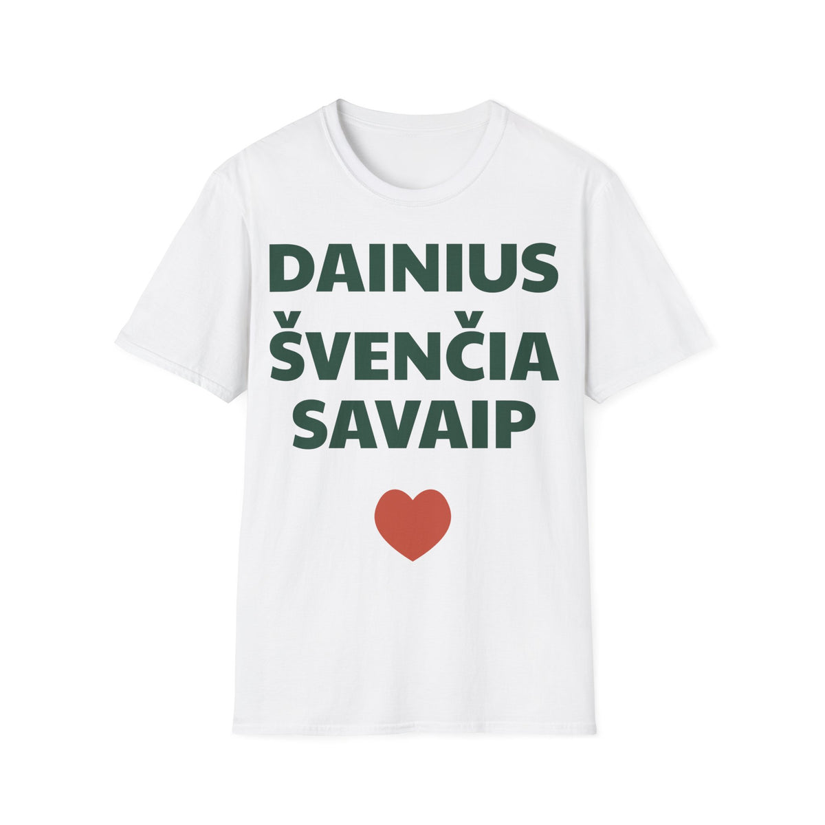 Dainius švenčia savaip — Marškinėliai, spauda priekyje