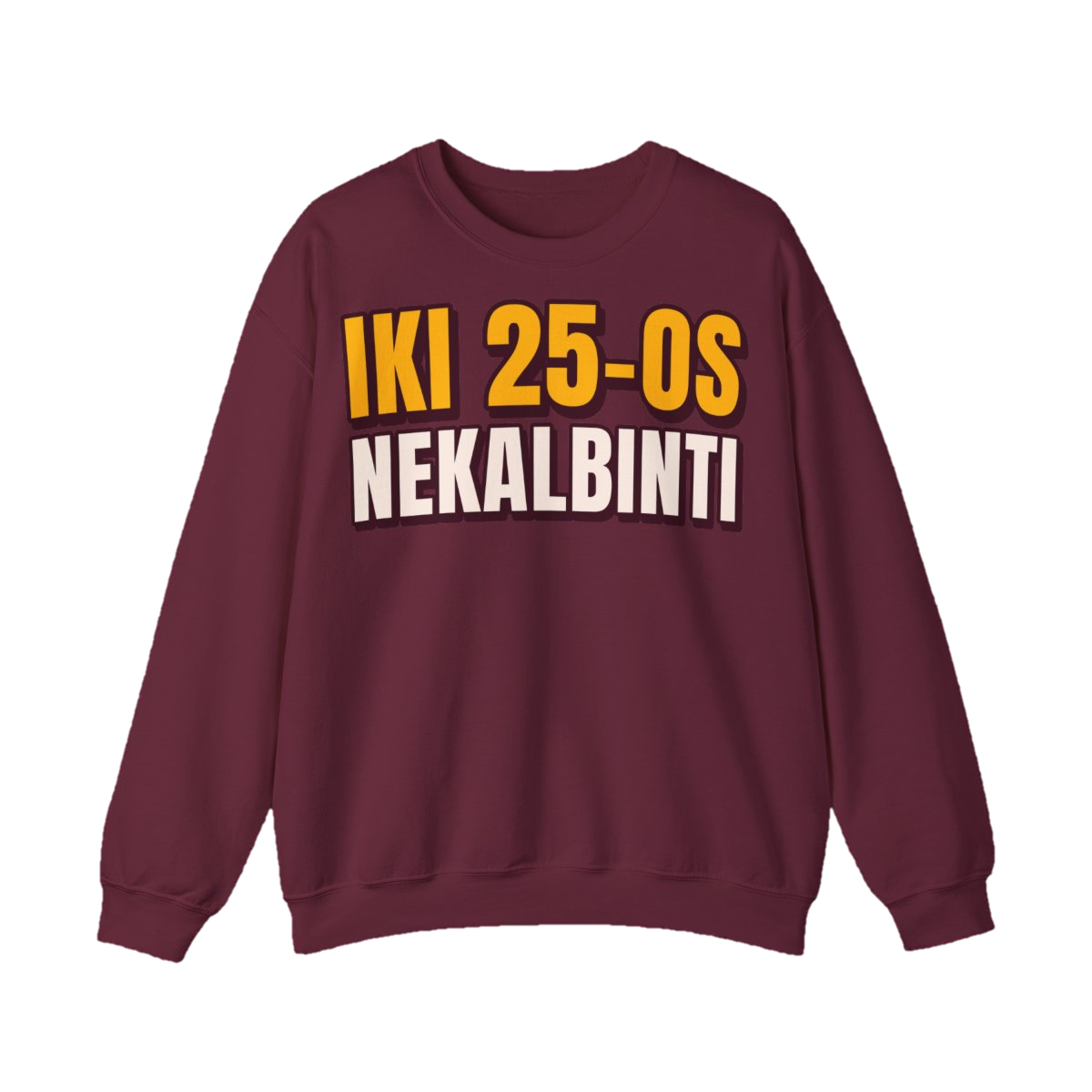 Džemperis „Iki 25-os nekalbinti“ – bordo