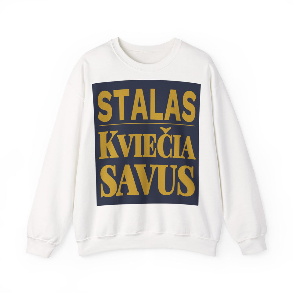 Stalas kviečia savus.