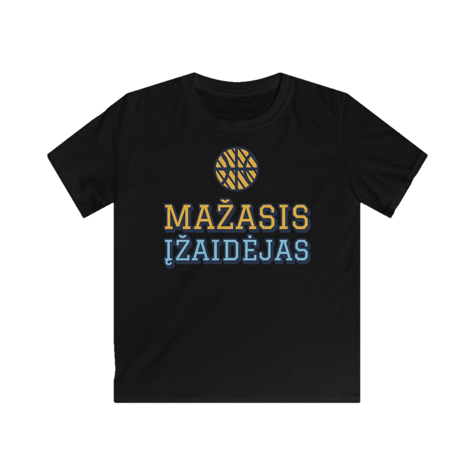 Vaikiški marškinėliai „Mažasis įžaidėjas“ – juoda