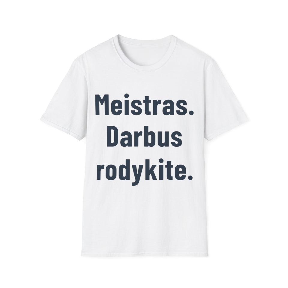 Meistras. Darbus rodykite.