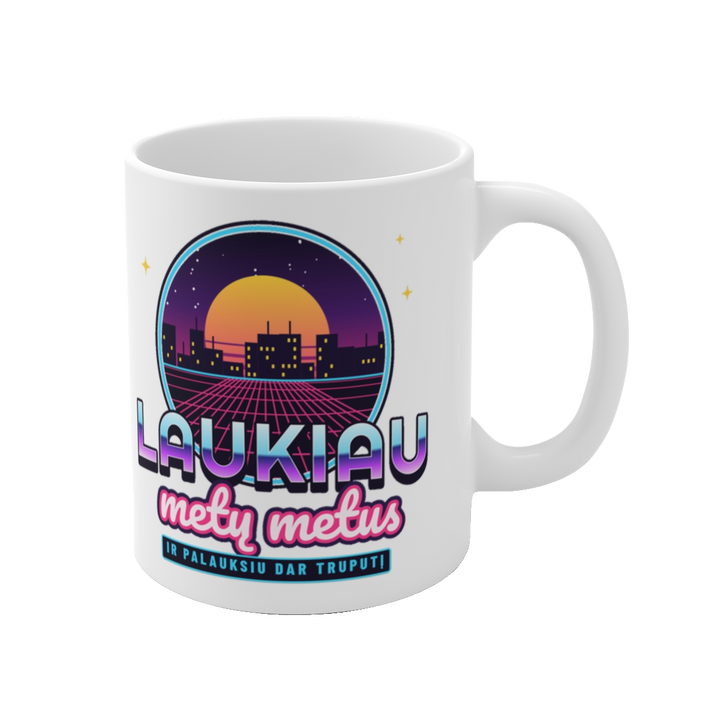 Puodelis „Laukiau metų metus“ – vaizdas 1