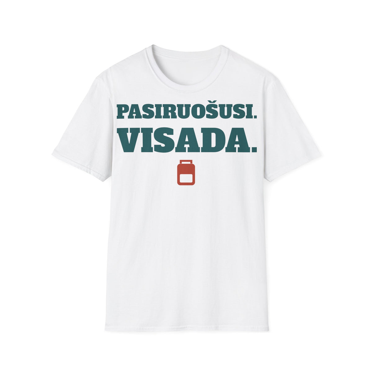 Pasiruošusi. Visada. — Marškinėliai, spaudos pusė
