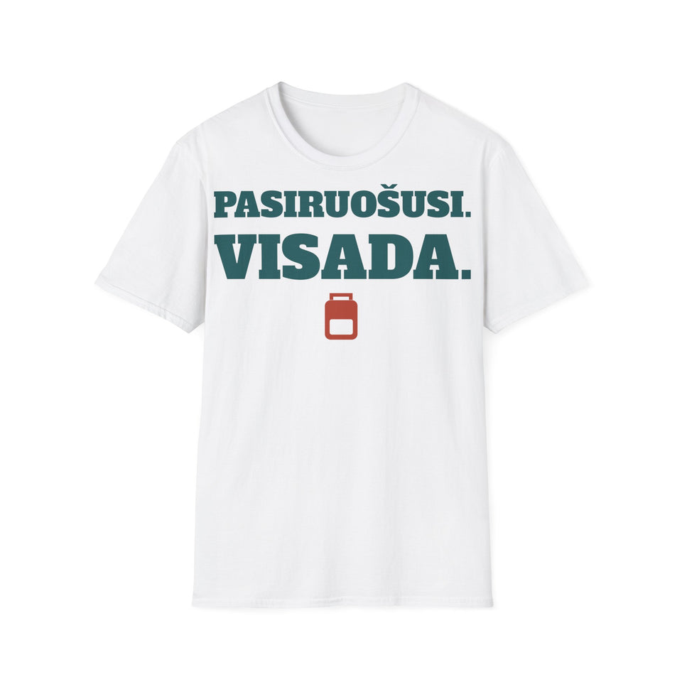 Pasiruošusi. Visada. — Marškinėliai, spaudos pusė