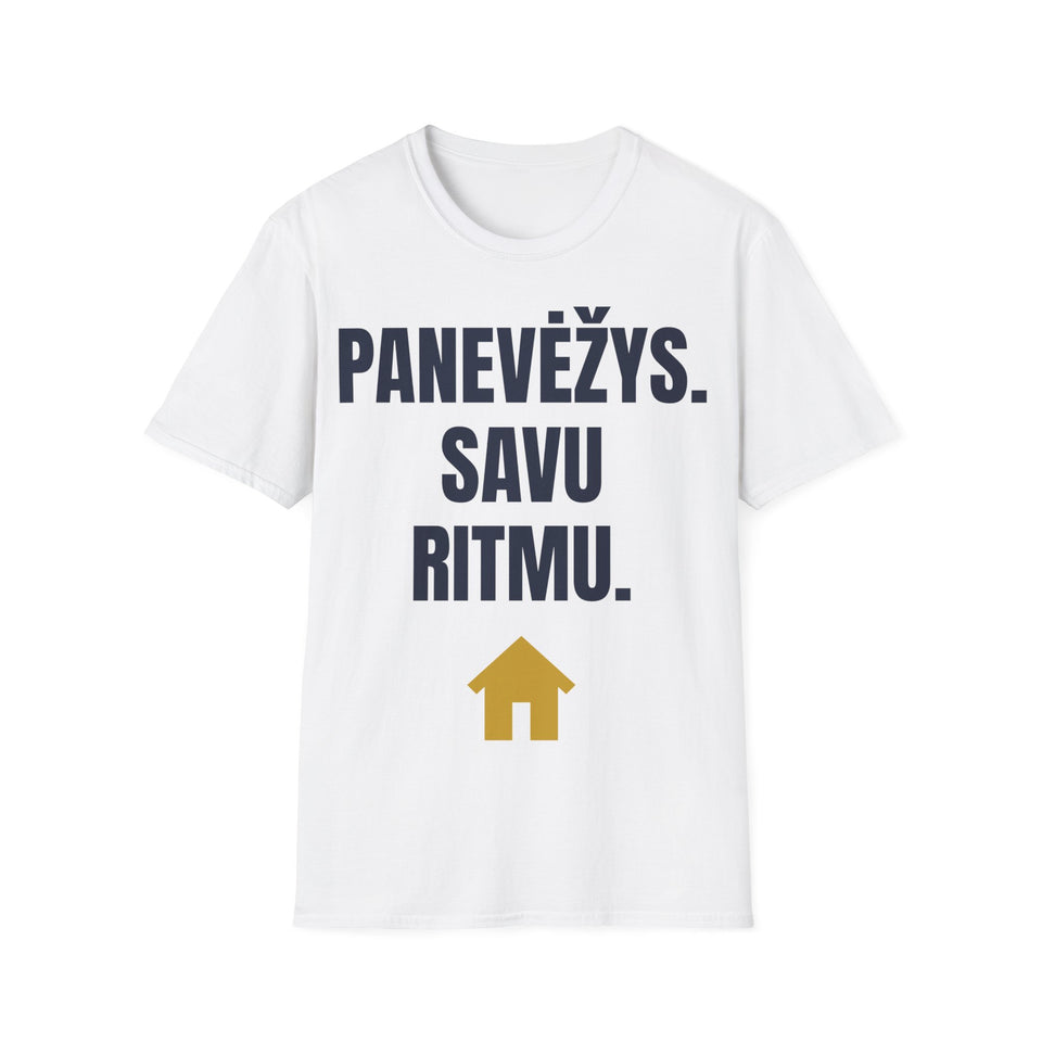 Panevėžys. Savu ritmu. — Marškinėliai, spauda priekyje