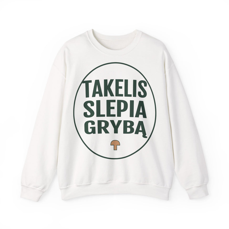 Takelis slepia grybą.