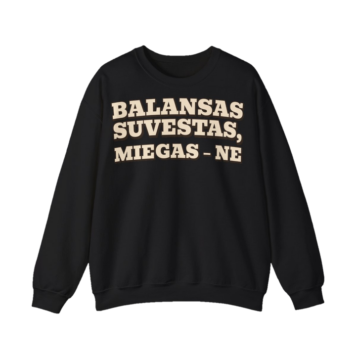 Džemperis „Buhalterė. Balansas suvestas, miegas – ne“ – juoda