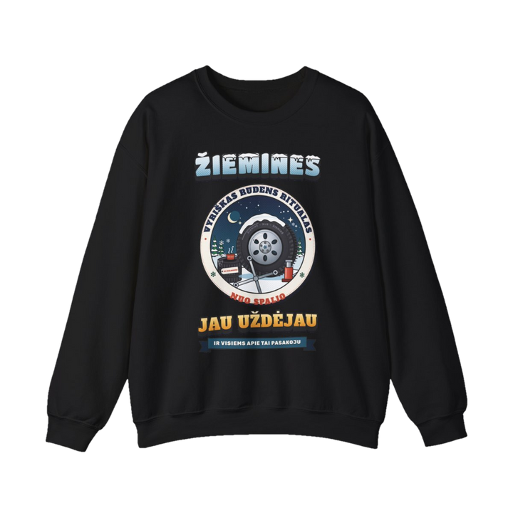 Džemperis „Žiemines jau uždėjau“ – juoda