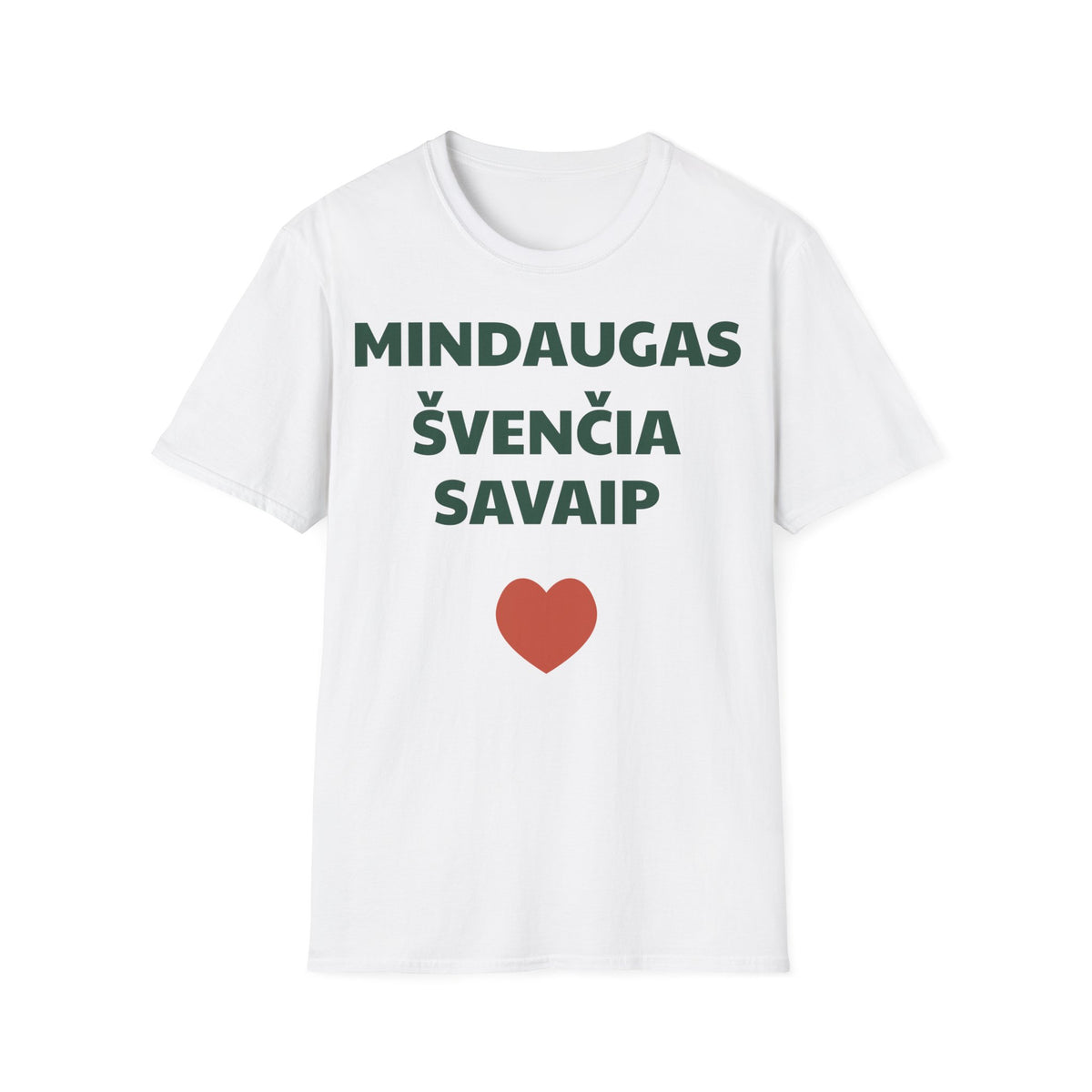Mindaugas švenčia savaip — Marškinėliai, spauda priekyje