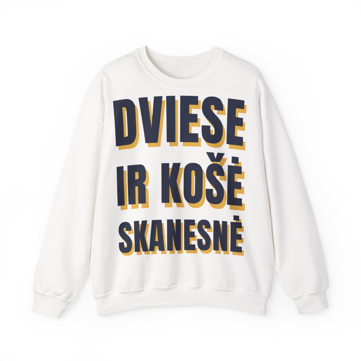 Džemperis „Dviese ir košė skanesnė“ – balta