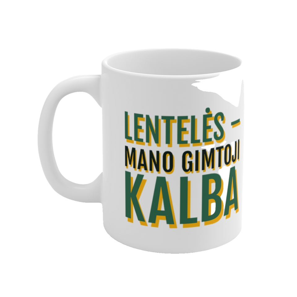 Puodelis „Lentelės – mano gimtoji kalba“ – vaizdas 2
