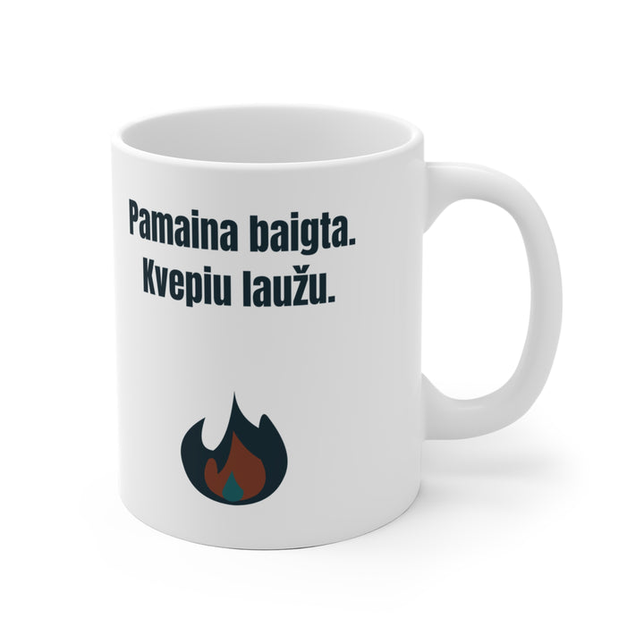 Pamaina baigta. Kvepiu laužu.