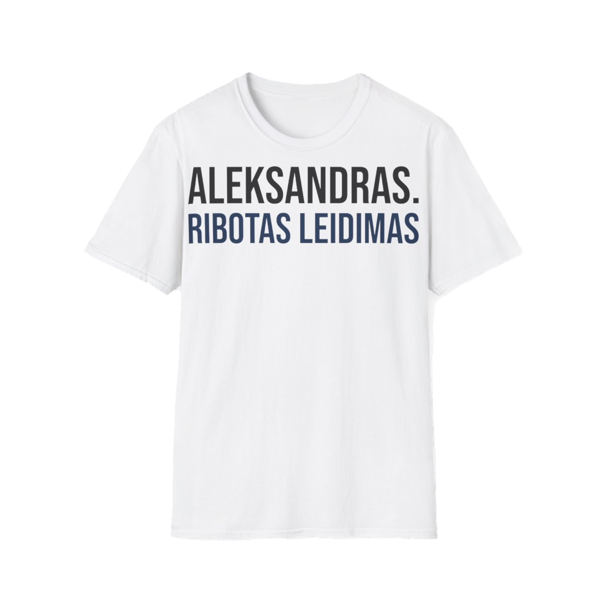 Marškinėliai „Aleksandras. Ribotas leidimas“ – balta