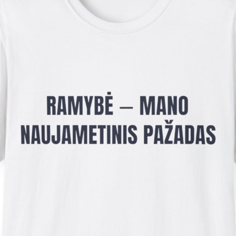 Ramybė – mano naujametinis pažadas · Marškinėliai · priekis