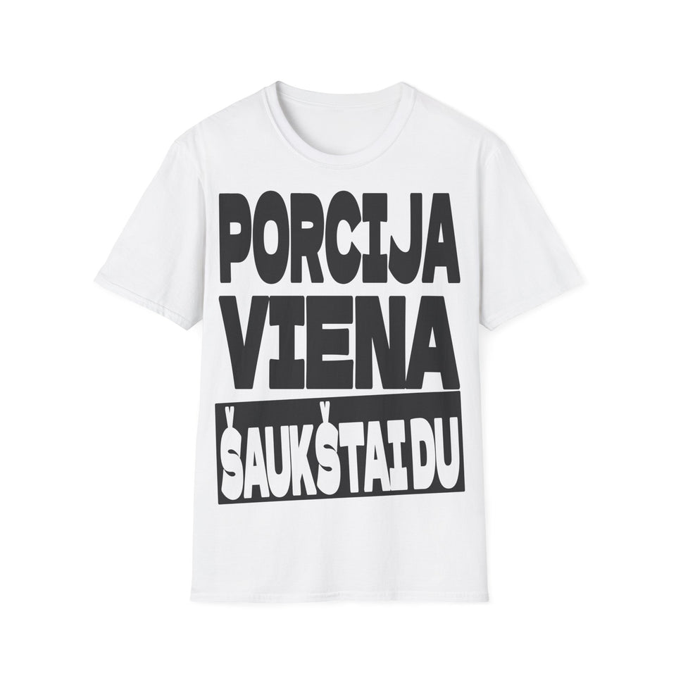 Porcija viena. Šaukštai du.
