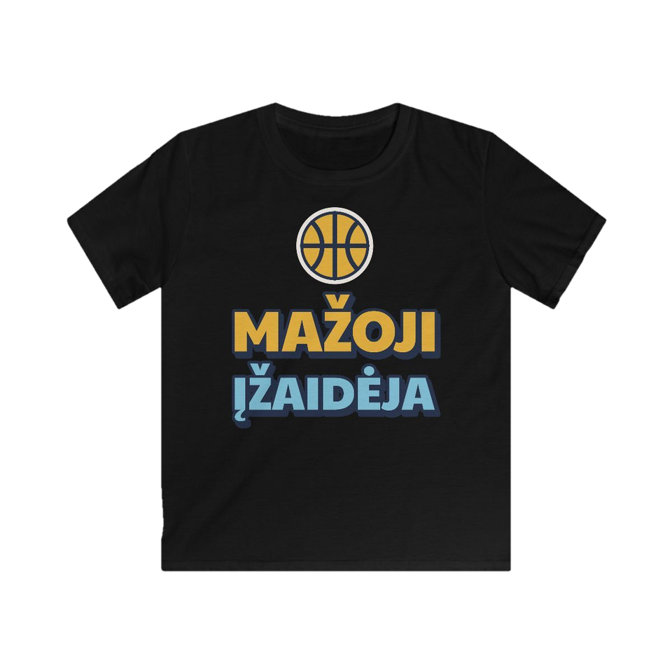 Vaikiški marškinėliai „Mažoji įžaidėja“ – juoda