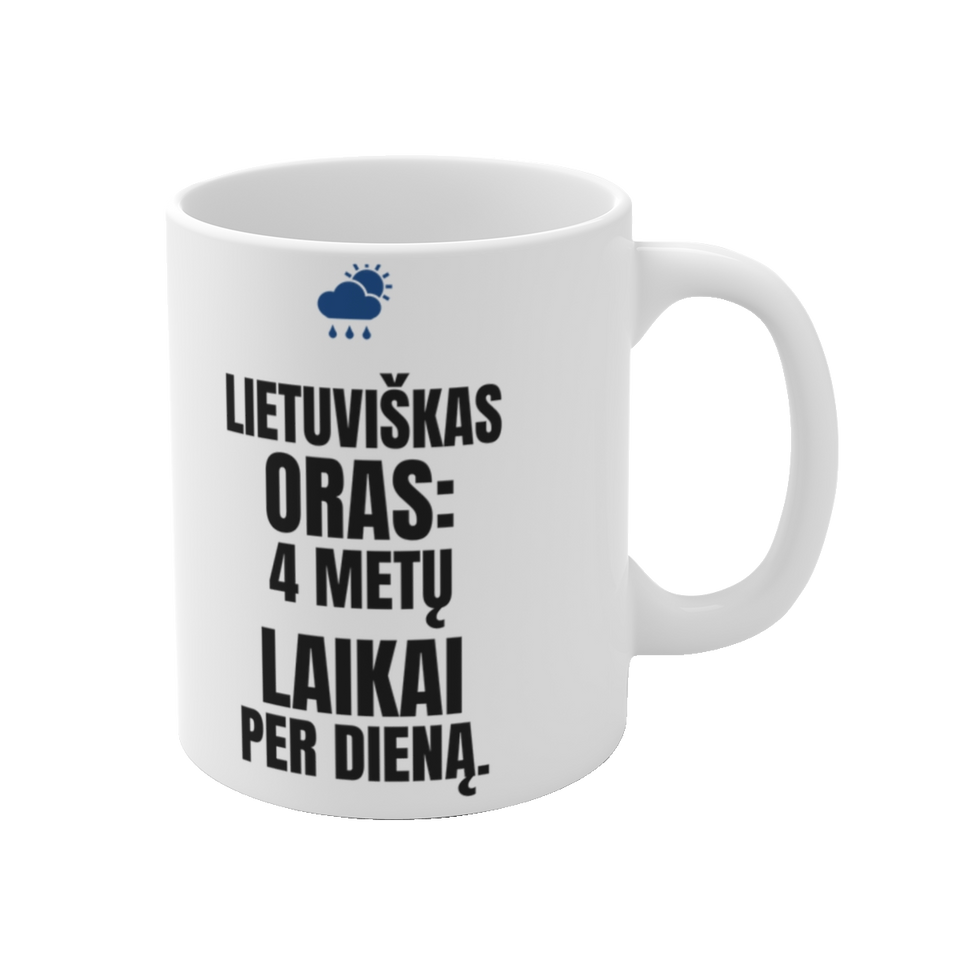 Puodelis „Lietuviškas oras: 4 metų laikai per dieną“ – vaizdas 1