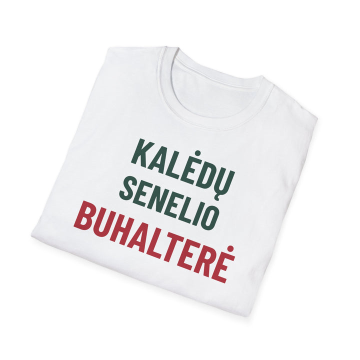Kalėdų senelio buhalterė – Marškinėliai – 4 gaminio vaizdas