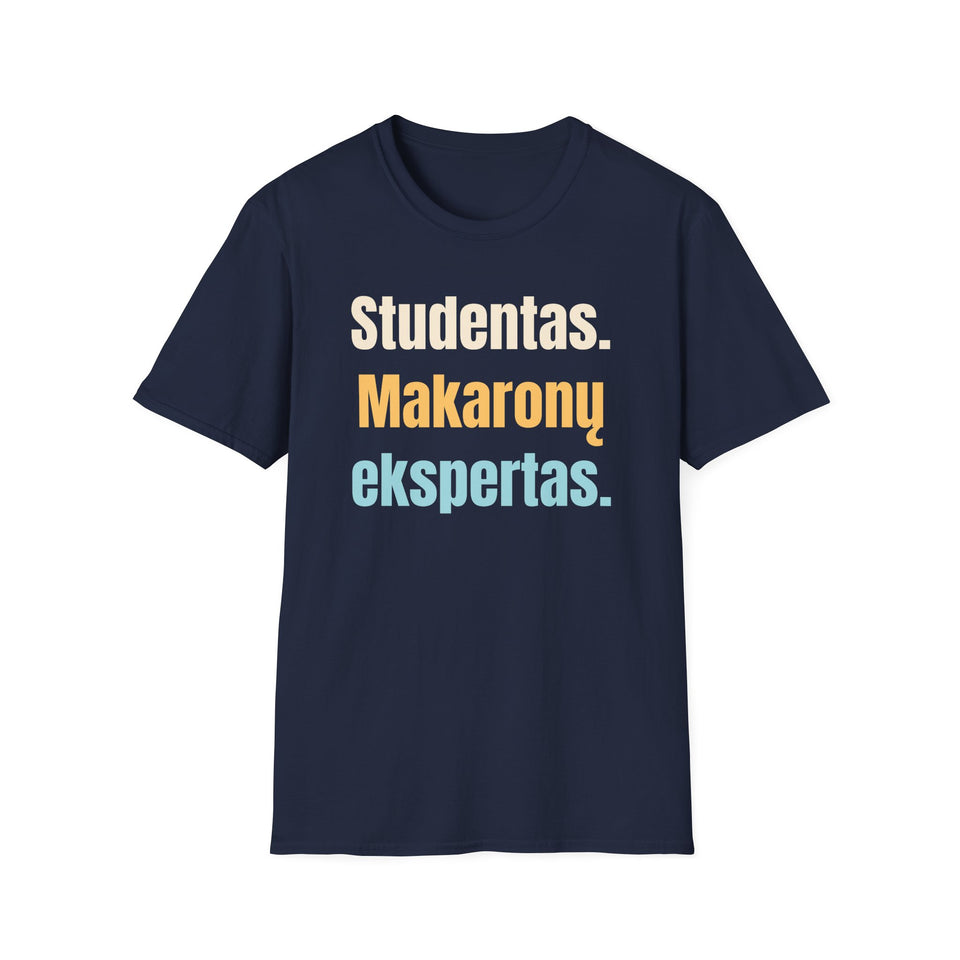 Studentas. Makaronų ekspertas.
