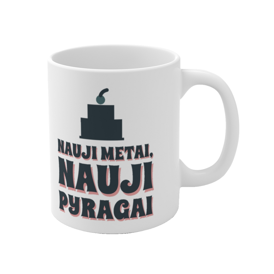 Puodelis „Nauji metai, nauji pyragai“ – vaizdas 1