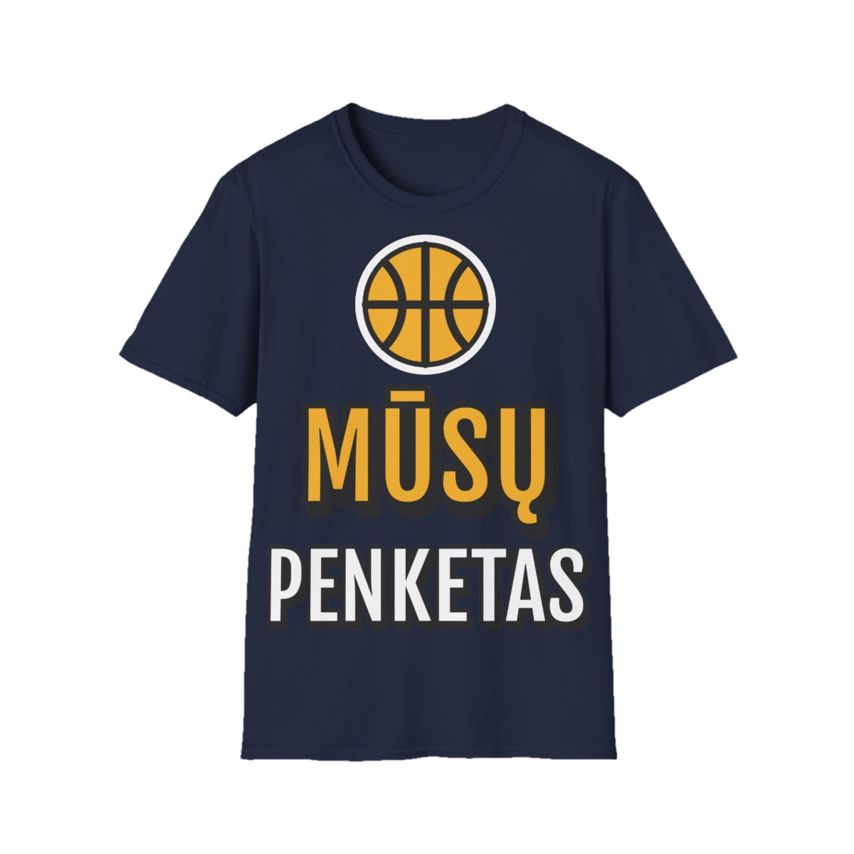 Marškinėliai „Mūsų penketas“ – tamsiai mėlyna