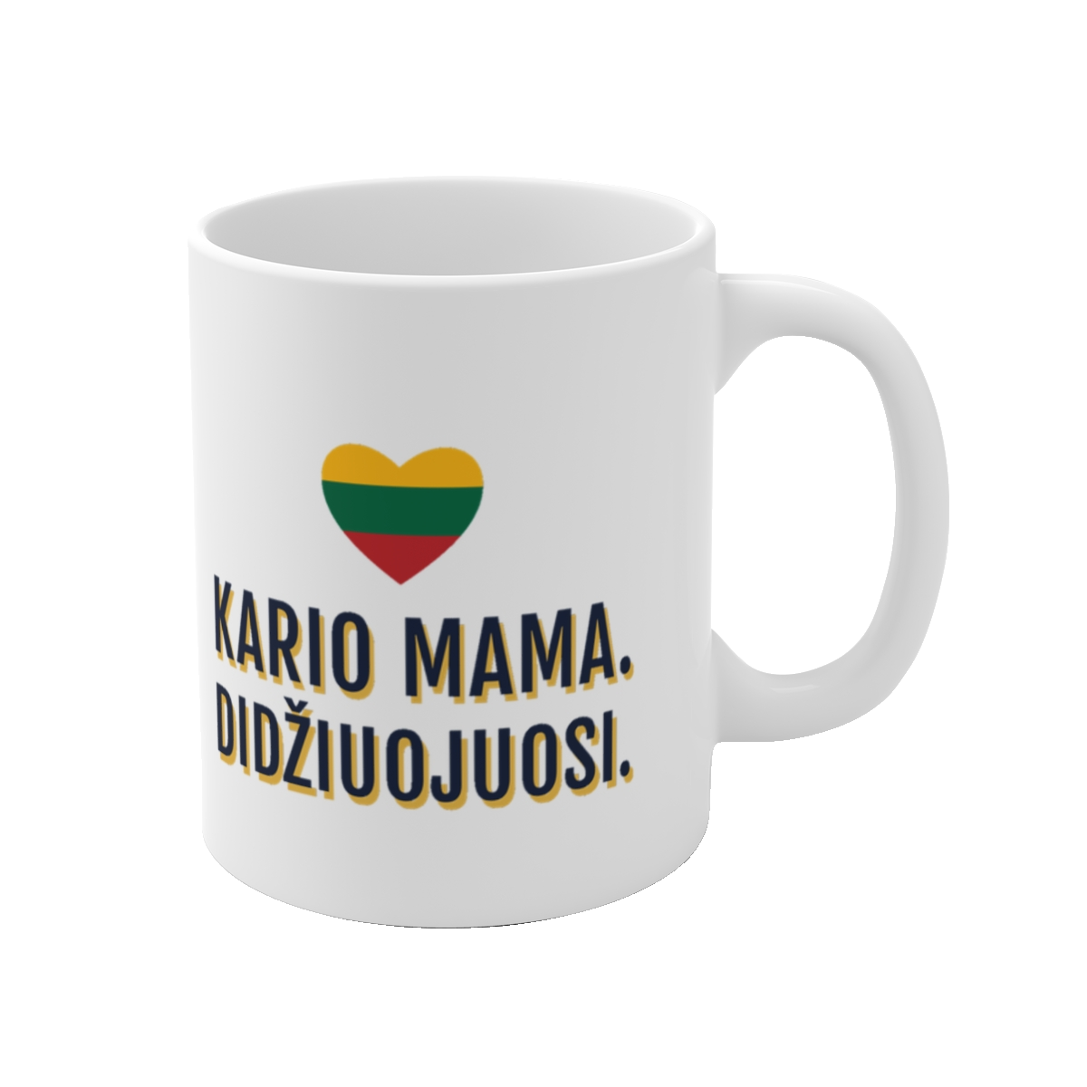 Puodelis „Kario mama. Didžiuojuosi.“ – vaizdas 1