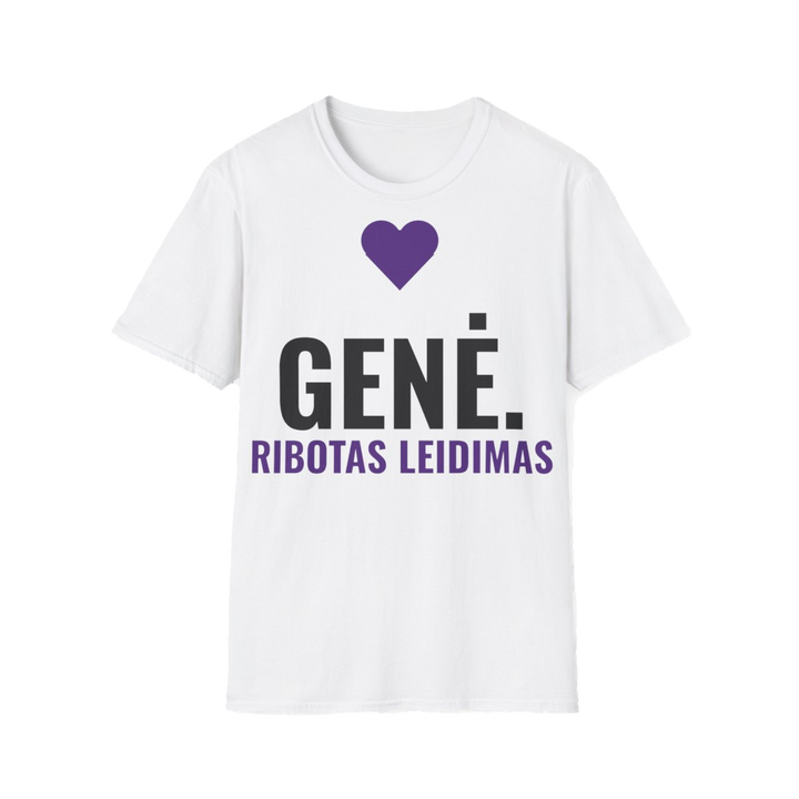 Marškinėliai „Genė. Ribotas leidimas“ – balta