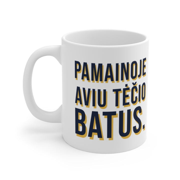 Pamainoje aviu tėčio batus.