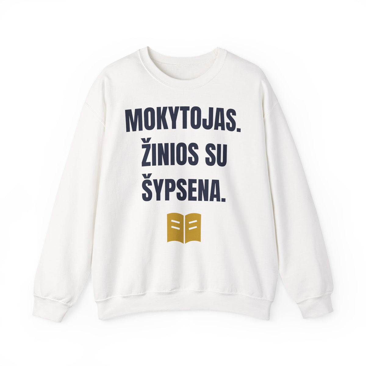 Mokytojas. Žinios su šypsena. — Džemperis, spauda priekyje