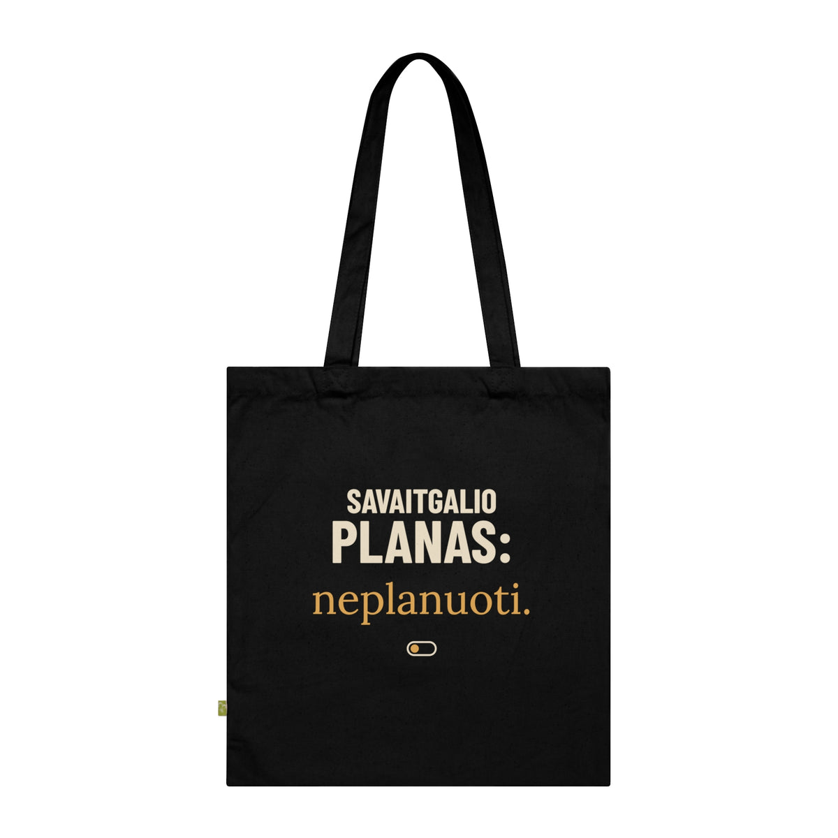 Medžiaginis krepšys „Savaitgalio planas: neplanuoti“ – Westford Mill W801 gaminio vaizdas 1