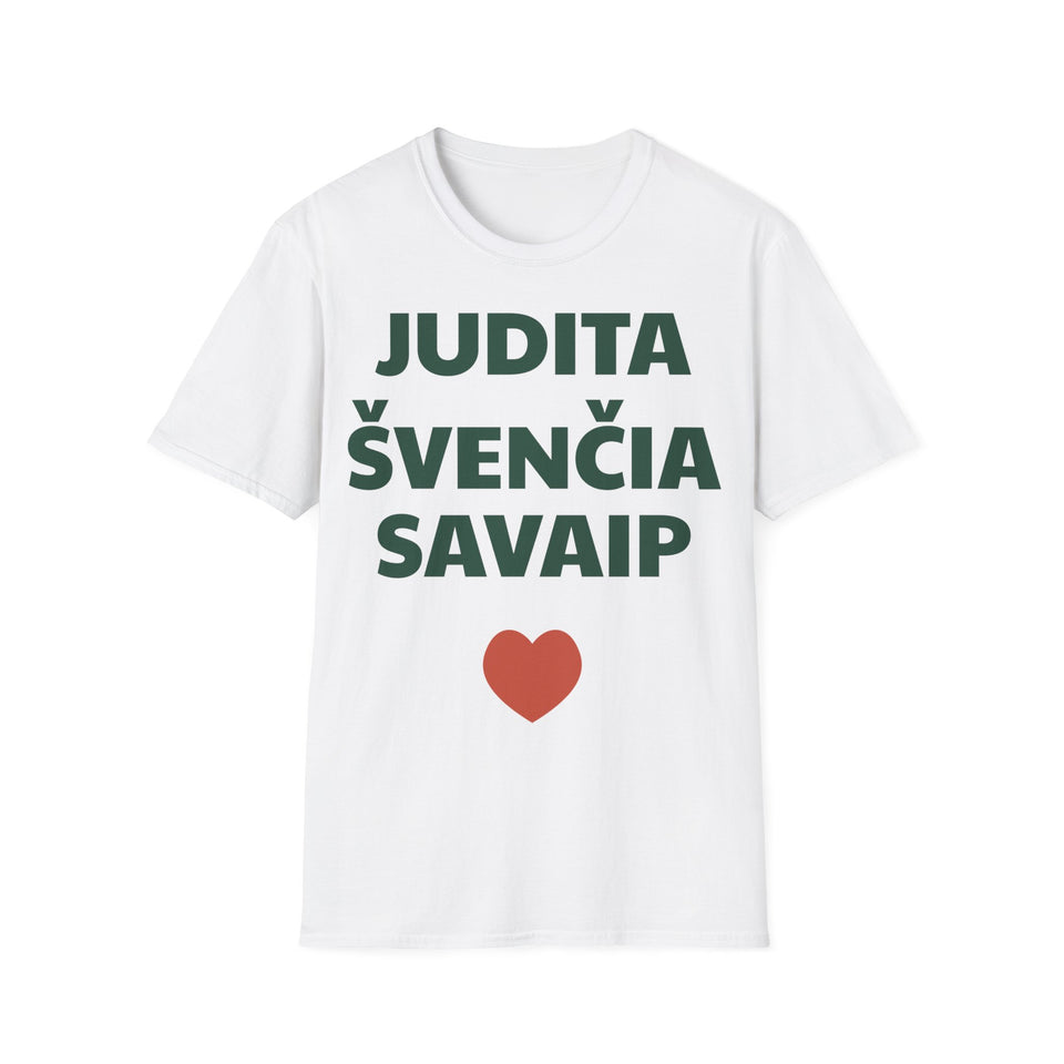 Judita švenčia savaip — Marškinėliai, spauda priekyje