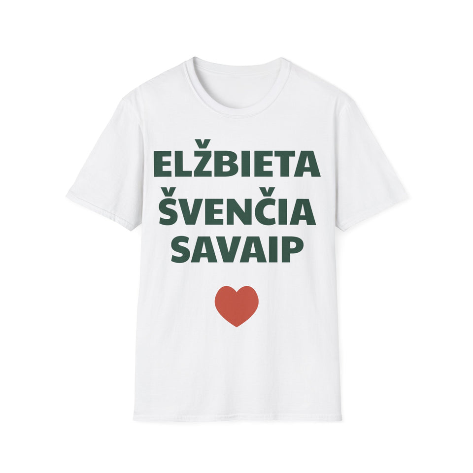 Elžbieta švenčia savaip — Marškinėliai, spauda priekyje