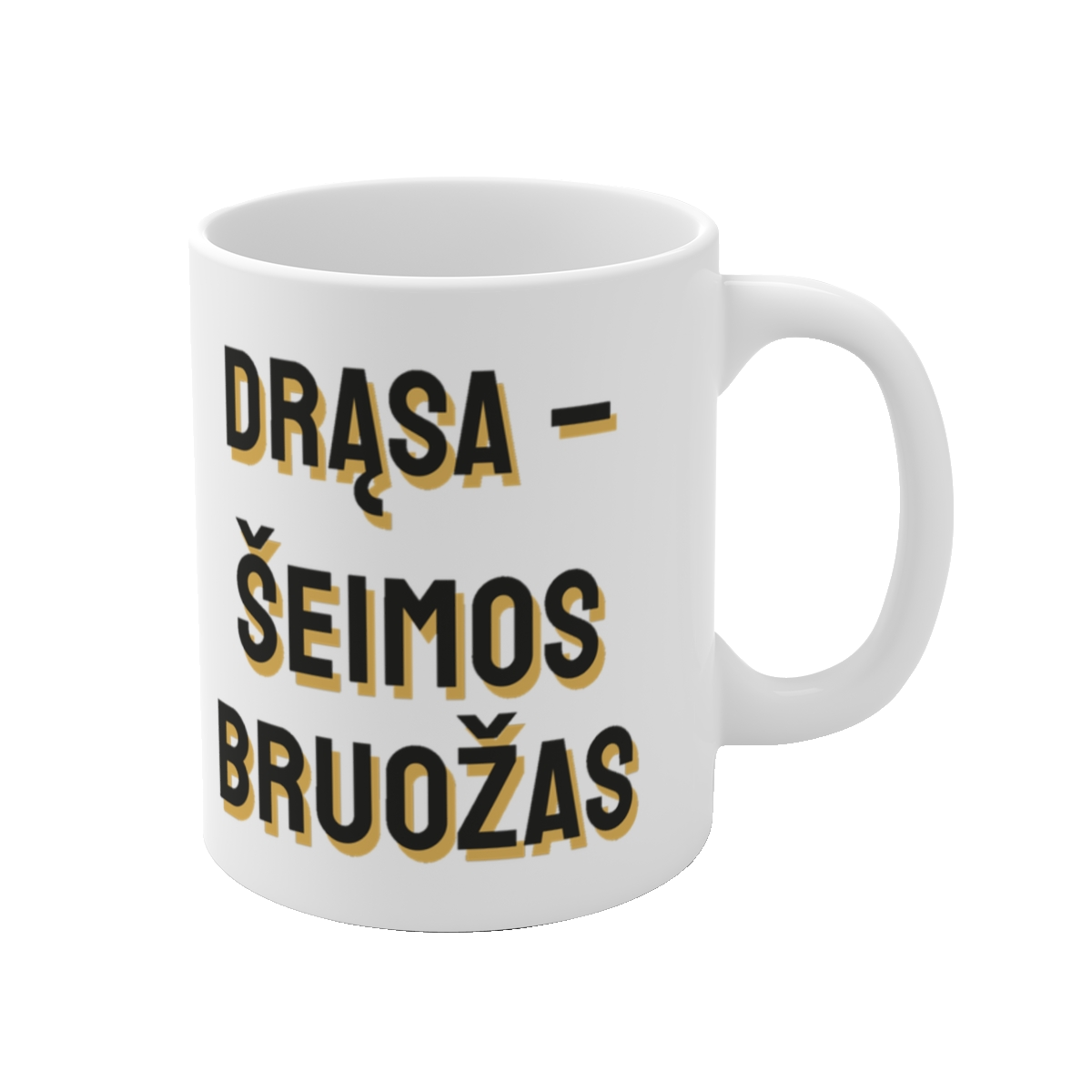 Puodelis „Drąsa – šeimos bruožas“ – vaizdas 1