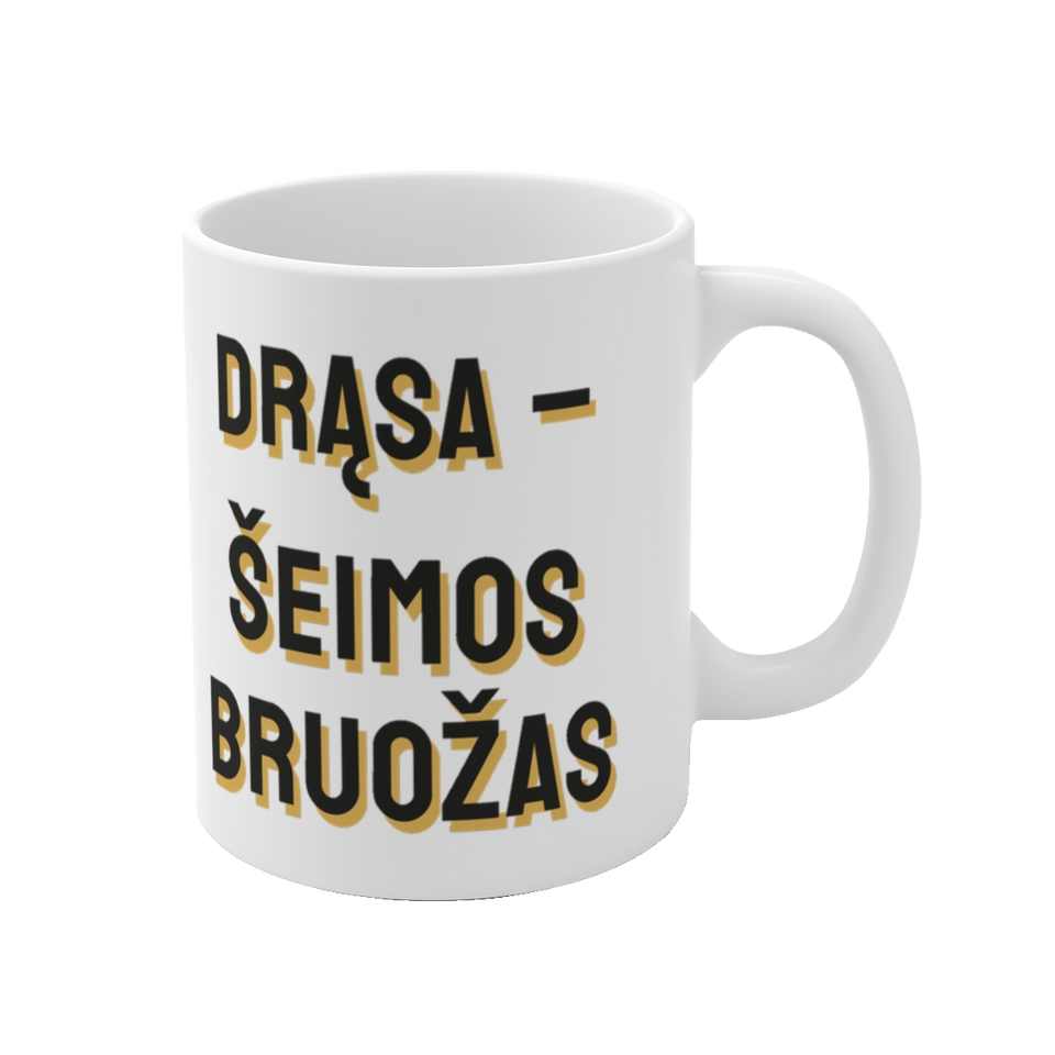 Puodelis „Drąsa – šeimos bruožas“ – vaizdas 1