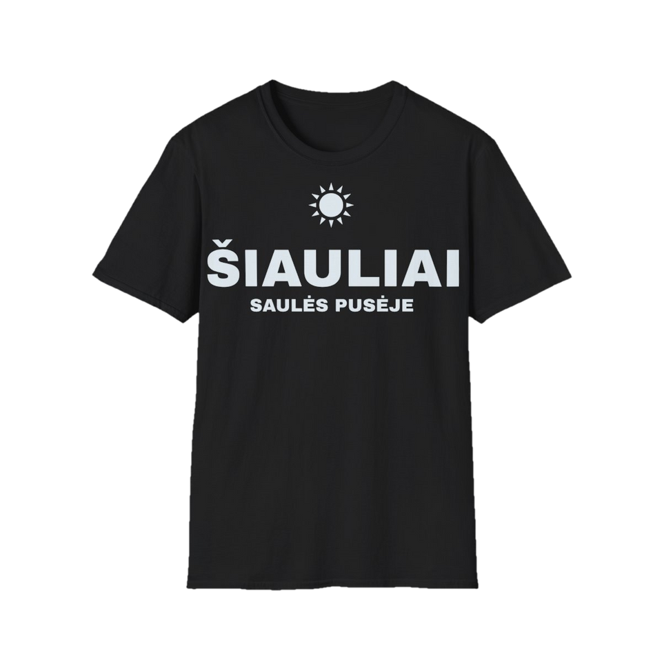 Marškinėliai „Šiauliai“ – juoda