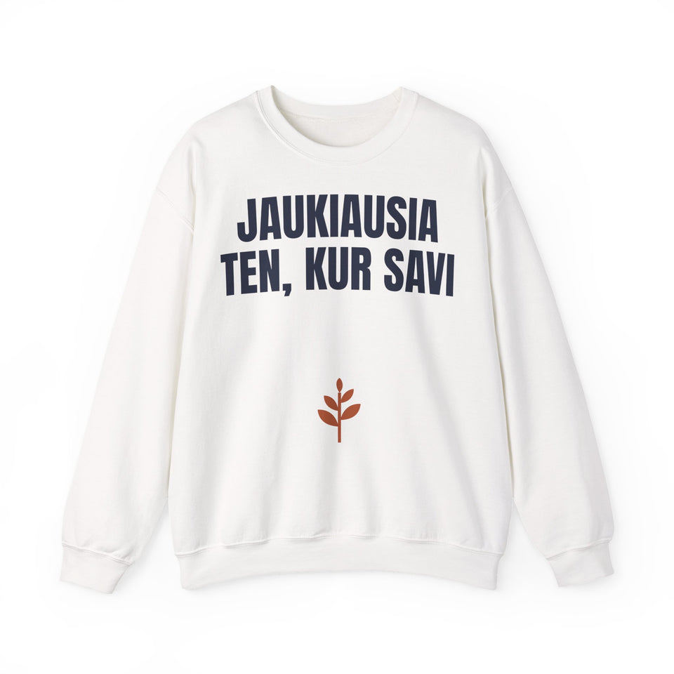 Jaukiausia ten, kur savi — Džemperis, spaudos vaizdas