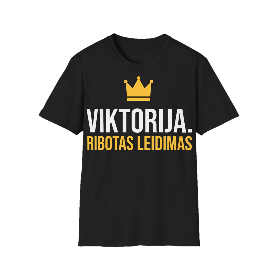 Marškinėliai „Viktorija. Ribotas leidimas“ – juoda