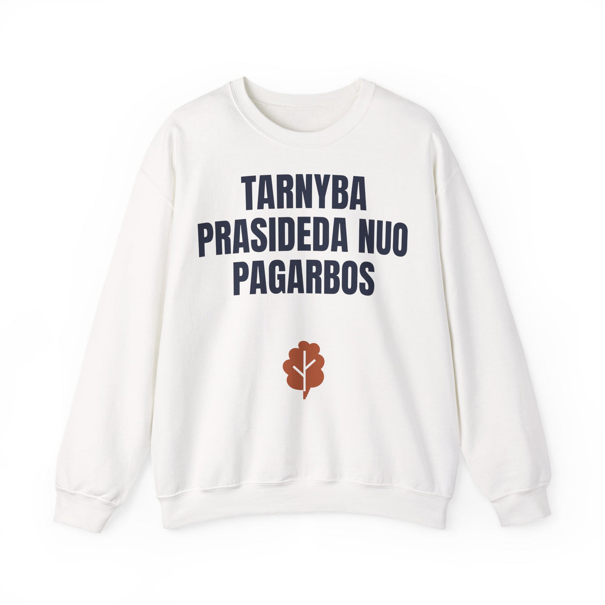 Tarnyba prasideda nuo pagarbos — Džemperis, spaudos vaizdas